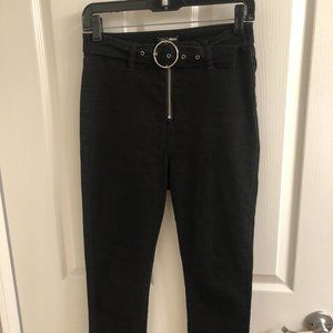 Black Jeans with O-Ring belt